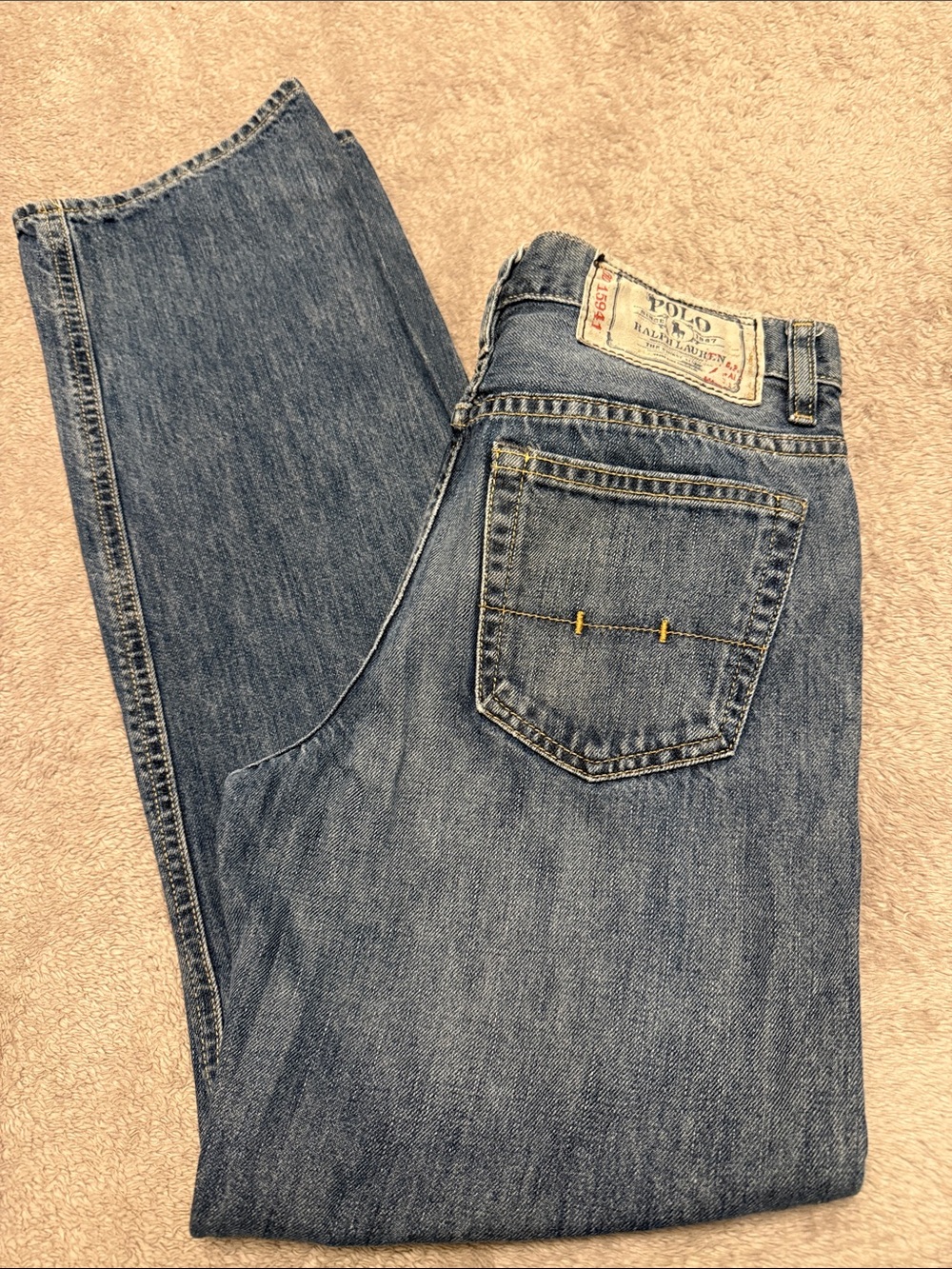 Polo by Ralph Lauren Kids Light Blue Straight-Leg Jeans, size 16